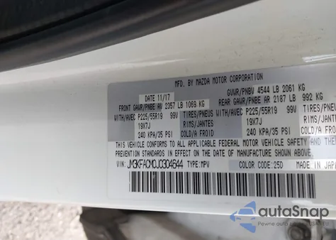 2018 Mazda Cx-5 Touring from USA, damaged, VIN JM3KFACM0J0304644
